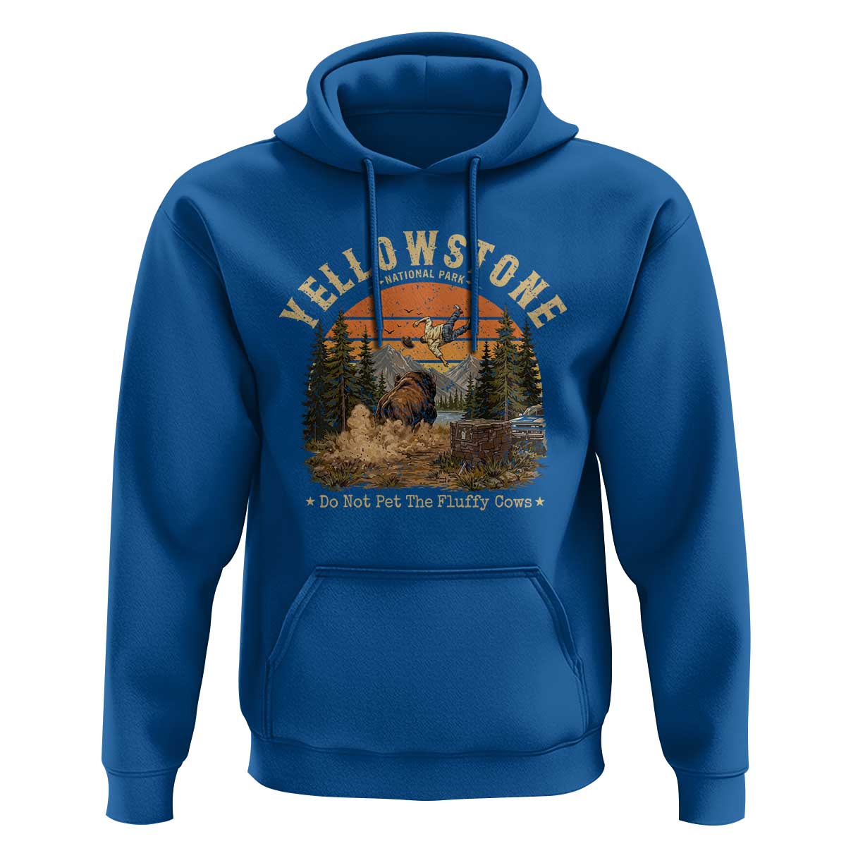 Yellowstone Do Not Pet The Fluffy Cows Hoodie Funny Bison Meme Wildlife Lover Gift