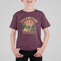 Yellowstone Do Not Pet The Fluffy Cows T Shirt For Kid Funny Bison Meme Wildlife Lover Gift