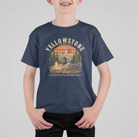 Yellowstone Do Not Pet The Fluffy Cows T Shirt For Kid Funny Bison Meme Wildlife Lover Gift