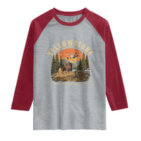 Yellowstone Do Not Pet The Fluffy Cows Raglan Shirt Funny Bison Meme Wildlife Lover Gift