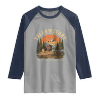 Yellowstone Do Not Pet The Fluffy Cows Raglan Shirt Funny Bison Meme Wildlife Lover Gift