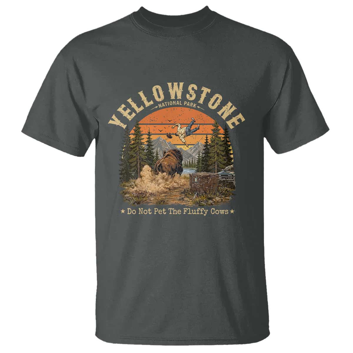 Yellowstone Do Not Pet The Fluffy Cows T Shirt Funny Bison Meme Wildlife Lover Gift