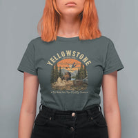 Yellowstone Do Not Pet The Fluffy Cows T Shirt For Women Funny Bison Meme Wildlife Lover Gift