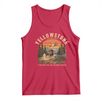 Yellowstone Do Not Pet The Fluffy Cows Tank Top Funny Bison Meme Wildlife Lover Gift
