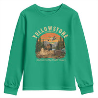 Yellowstone Do Not Pet The Fluffy Cows Youth Sweatshirt Funny Bison Meme Wildlife Lover Gift