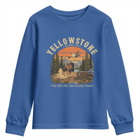 Yellowstone Do Not Pet The Fluffy Cows Youth Sweatshirt Funny Bison Meme Wildlife Lover Gift