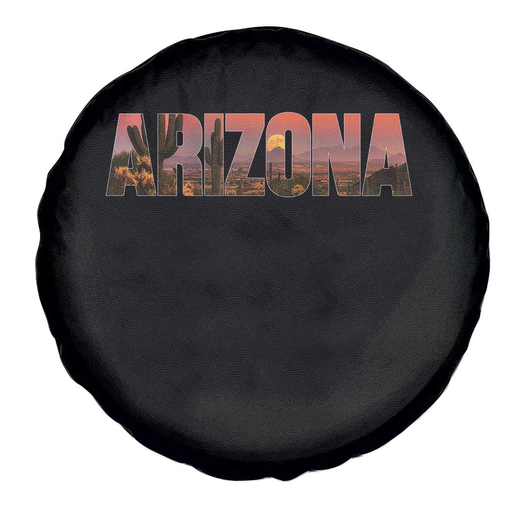 Arizona Photo Landscape Cactus Dessert Mountains Nature Spare Tire Cover