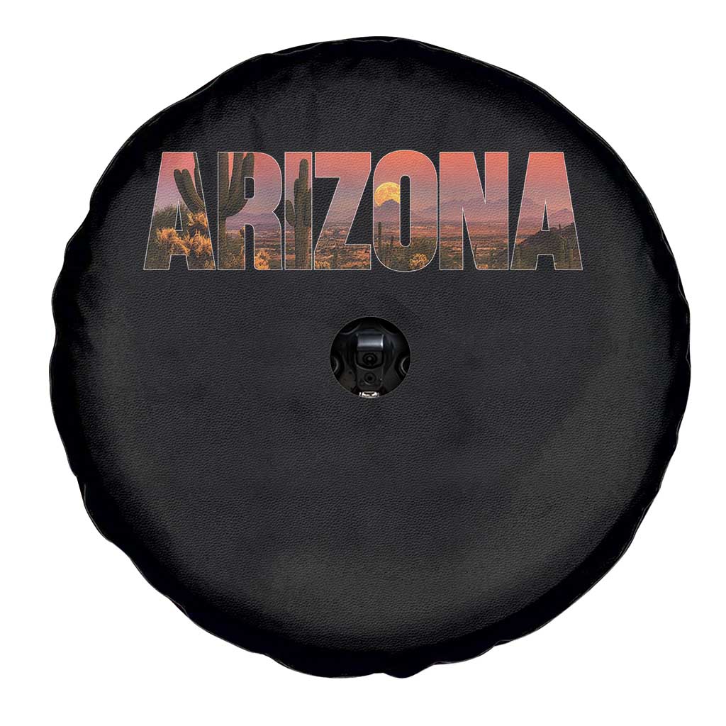 Arizona Photo Landscape Cactus Dessert Mountains Nature Spare Tire Cover