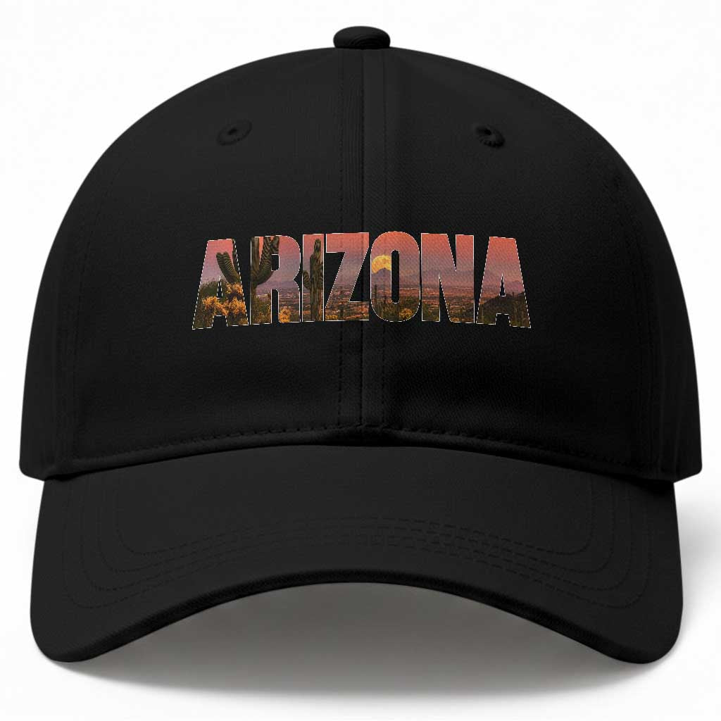 Arizona Photo Landscape Cactus Dessert Mountains Nature Baseball Cap