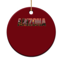 Arizona Photo Landscape Cactus Dessert Mountains Nature Ceramic Ornament