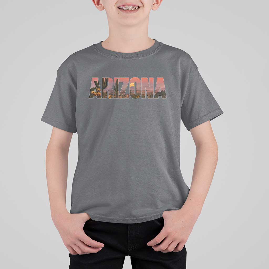 Arizona Photo Landscape Cactus Dessert Mountains Nature T Shirt For Kid