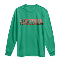 Arizona Photo Landscape Cactus Dessert Mountains Nature Long Sleeve Shirt