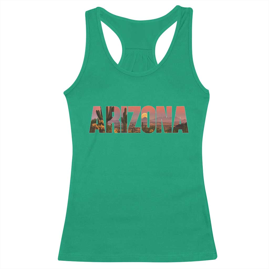 Arizona Photo Landscape Cactus Dessert Mountains Nature Racerback Tank Top