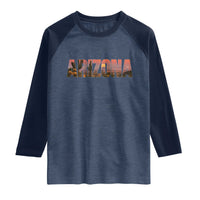 Arizona Photo Landscape Cactus Dessert Mountains Nature Raglan Shirt