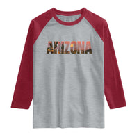 Arizona Photo Landscape Cactus Dessert Mountains Nature Raglan Shirt