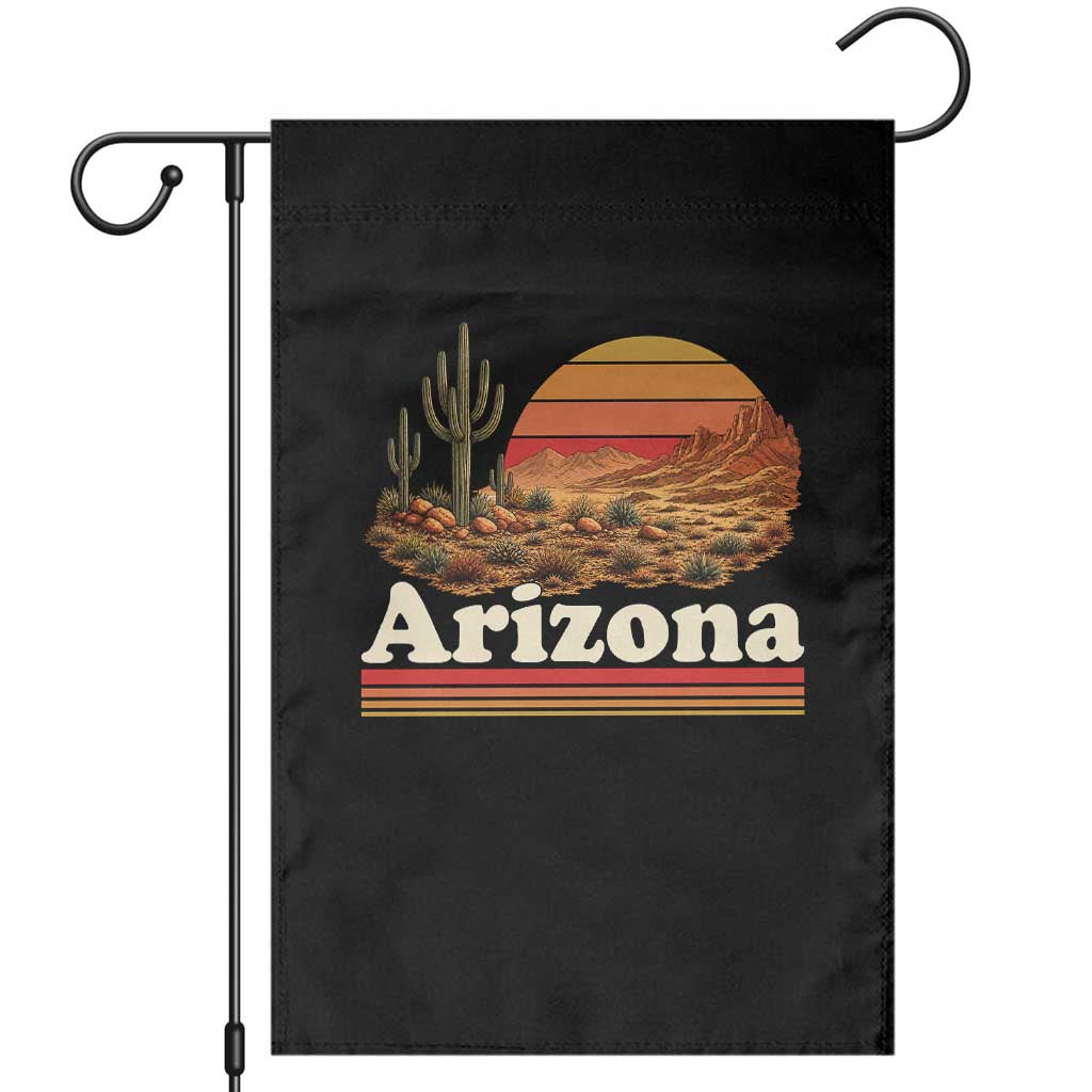 Arizona Desert Sunset Saguaro Cactus Mountains Nature Lover Garden Flag