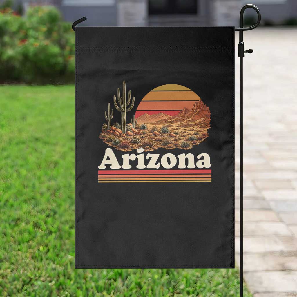 Arizona Desert Sunset Saguaro Cactus Mountains Nature Lover Garden Flag