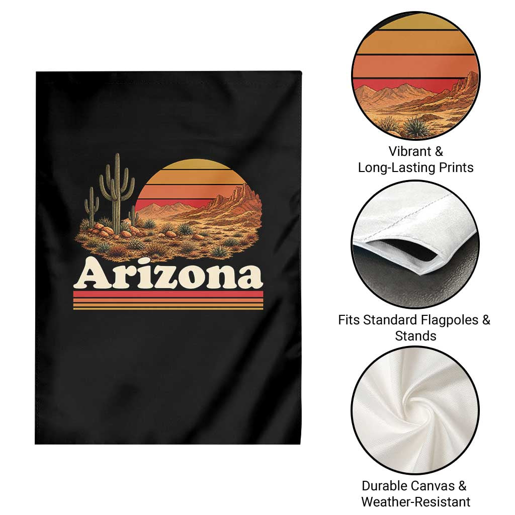 Arizona Desert Sunset Saguaro Cactus Mountains Nature Lover Garden Flag