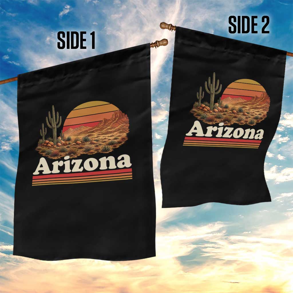 Arizona Desert Sunset Saguaro Cactus Mountains Nature Lover Garden Flag
