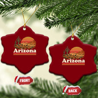 Arizona Desert Sunset Saguaro Cactus Mountains Nature Lover Ceramic Ornament