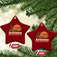 Arizona Desert Sunset Saguaro Cactus Mountains Nature Lover Ceramic Ornament