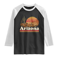 Arizona Desert Sunset Saguaro Cactus Mountains Nature Lover Raglan Shirt