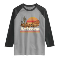 Arizona Desert Sunset Saguaro Cactus Mountains Nature Lover Raglan Shirt