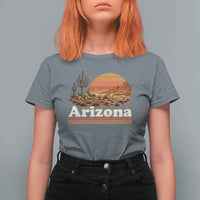 Arizona Desert Sunset Saguaro Cactus Mountains Nature Lover T Shirt For Women