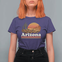 Arizona Desert Sunset Saguaro Cactus Mountains Nature Lover T Shirt For Women