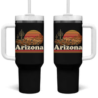 Arizona Desert Sunset Saguaro Cactus Mountains Nature Lover Tumbler With Handle