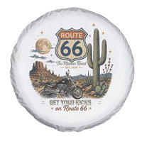 Highway 66 Get Your Kicks Centennial Road Trip Spare Tire Cover Vintage 1976 American Cruiser Motorcycle Lover 100th Anniversary Gift