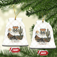 Highway 66 Get Your Kicks Centennial Road Trip Ceramic Ornament Vintage 1976 American Cruiser Motorcycle Lover 100th Anniversary Gift