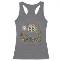 Highway 66 Get Your Kicks Centennial Road Trip Racerback Tank Top Vintage 1976 American Cruiser Motorcycle Lover 100th Anniversary Gift