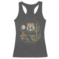 Highway 66 Get Your Kicks Centennial Road Trip Racerback Tank Top Vintage 1976 American Cruiser Motorcycle Lover 100th Anniversary Gift