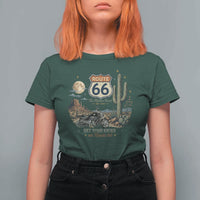 Highway 66 Get Your Kicks Centennial Road Trip T Shirt For Women Vintage 1976 American Cruiser Motorcycle Lover 100th Anniversary Gift