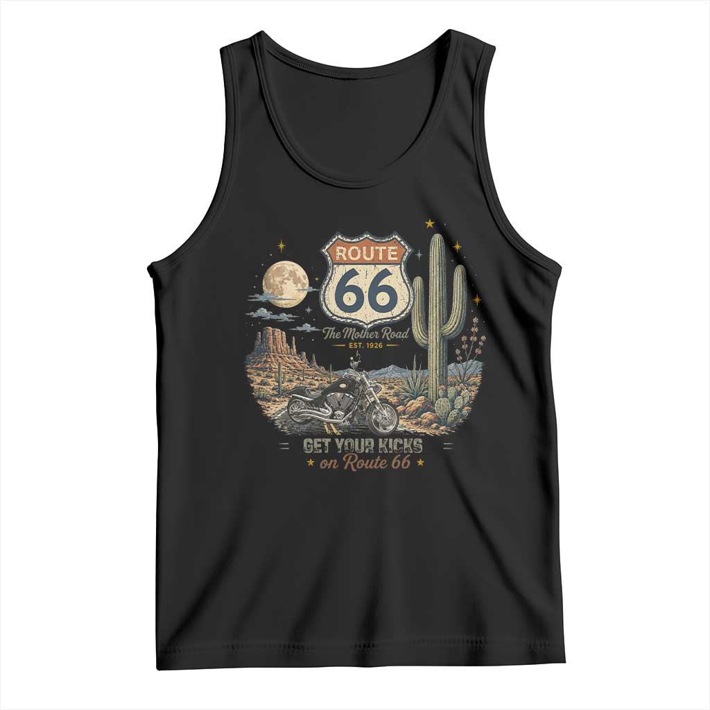 Highway 66 Get Your Kicks Centennial Road Trip Tank Top Vintage 1976 American Cruiser Motorcycle Lover 100th Anniversary Gift