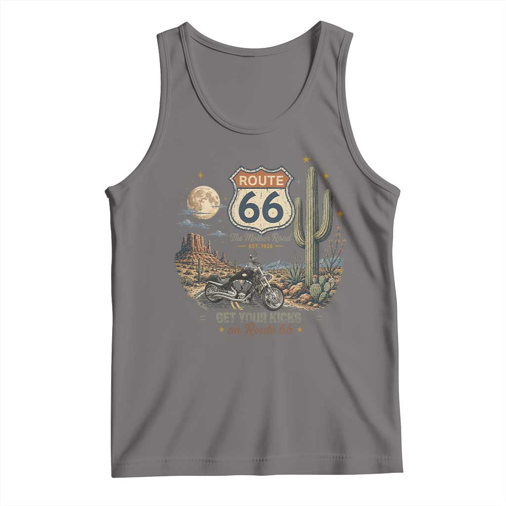 Highway 66 Get Your Kicks Centennial Road Trip Tank Top Vintage 1976 American Cruiser Motorcycle Lover 100th Anniversary Gift