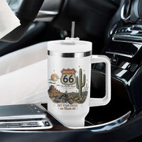 Highway 66 Get Your Kicks Centennial Road Trip Tumbler With Handle Vintage 1976 American Cruiser Motorcycle Lover 100th Anniversary Gift