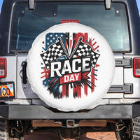 Checkered Flag Racing Spare Tire Cover Race Day Team Lover - Wonder Print Shop