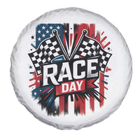 Checkered Flag Racing Spare Tire Cover Race Day Team Lover - Wonder Print Shop