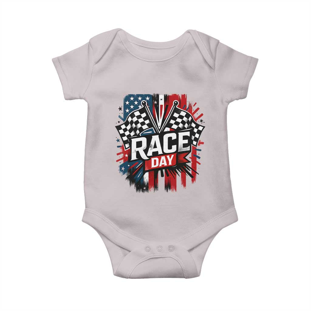Checkered Flag Racing Baby Onesie Race Day Team Lover - Wonder Print Shop