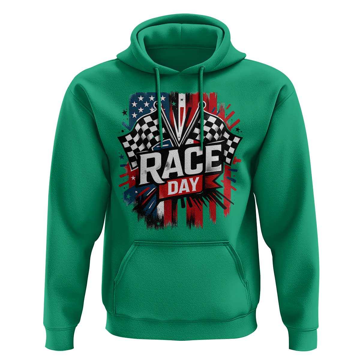 Checkered Flag Racing Hoodie Race Day Team Lover - Wonder Print Shop