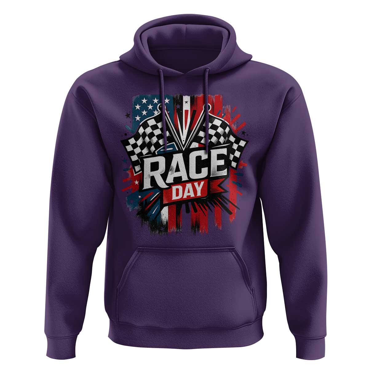 Checkered Flag Racing Hoodie Race Day Team Lover - Wonder Print Shop