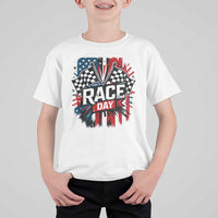 Checkered Flag Racing T Shirt For Kid Race Day Team Lover - Wonder Print Shop