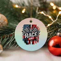 Checkered Flag Racing Ceramic Ornament Race Day Team Lover - Wonder Print Shop