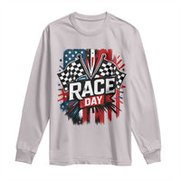 Checkered Flag Racing Long Sleeve Shirt Race Day Team Lover - Wonder Print Shop