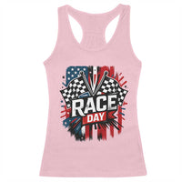 Checkered Flag Racing Racerback Tank Top Race Day Team Lover - Wonder Print Shop