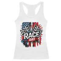 Checkered Flag Racing Racerback Tank Top Race Day Team Lover - Wonder Print Shop