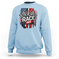 Checkered Flag Racing Sweatshirt Race Day Team Lover - Wonder Print Shop
