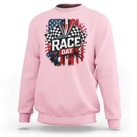 Checkered Flag Racing Sweatshirt Race Day Team Lover - Wonder Print Shop